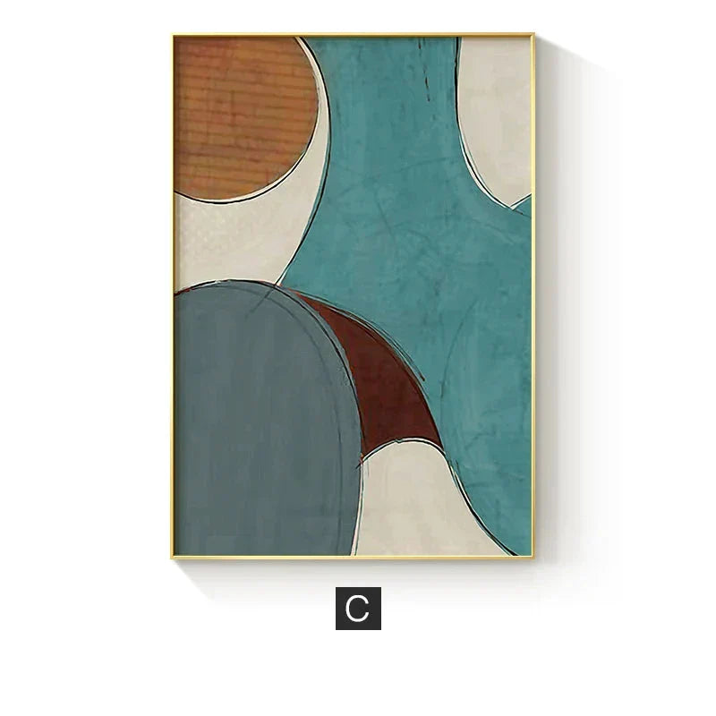 Moderne Farbkurven Abstrakte Geometrische Wandkunst Feine Kunst Linienkunst Leinwanddrucke Bilder Für Wohnzimmer Schlafzimmer Kunst Für Zeitgenössische Innenräume