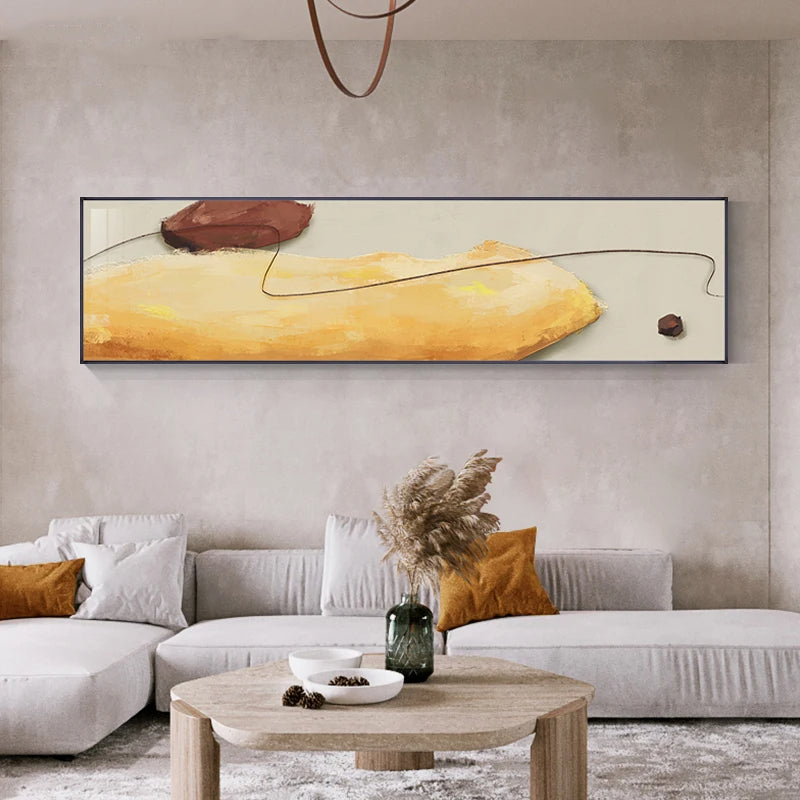 Zeitgenössische Farbform & Linie Abstrakte Wandkunst Fine Art Leinwanddrucke Breitformatbilder Für Schlafzimmer Über Dem Bett Kunst Für Über Der Couch | Brehn