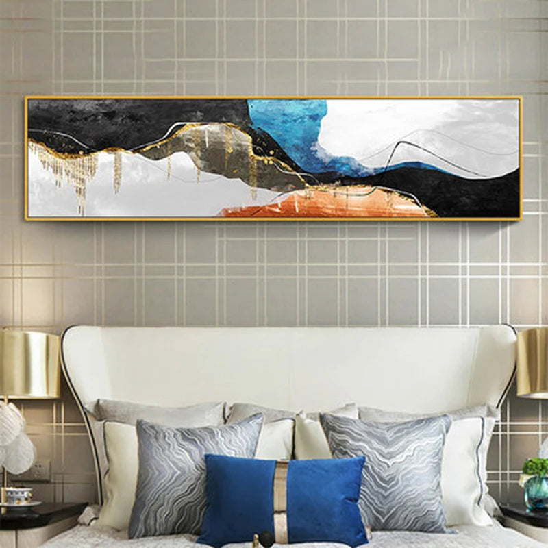 Moderne Farben Dunkle Abstrakte Wandkunst Feine Kunst Leinwanddrucke Breitformatige Bilder Für Über Dem Sofa Bilder Für Über Dem Bett