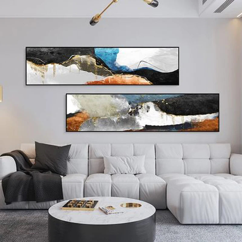 Moderne Farben Dunkle Abstrakte Wandkunst Feine Kunst Leinwanddrucke Breitformatige Bilder Für Über Dem Sofa Bilder Für Über Dem Bett