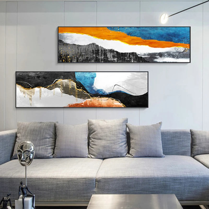 Moderne Farben Dunkle Abstrakte Wandkunst Feine Kunst Leinwanddrucke Breitformatige Bilder Für Über Dem Sofa Bilder Für Über Dem Bett