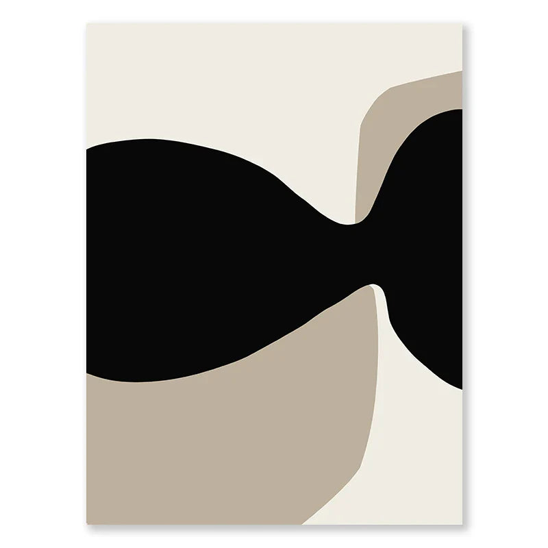 Moderne Schwarze Beige Formschöne Abstrakte Wandkunst Feine Kunst Leinwanddrucke Bilder Für Wohnzimmer Schlafzimmer Kunst Für Zeitgenössische Innenräume