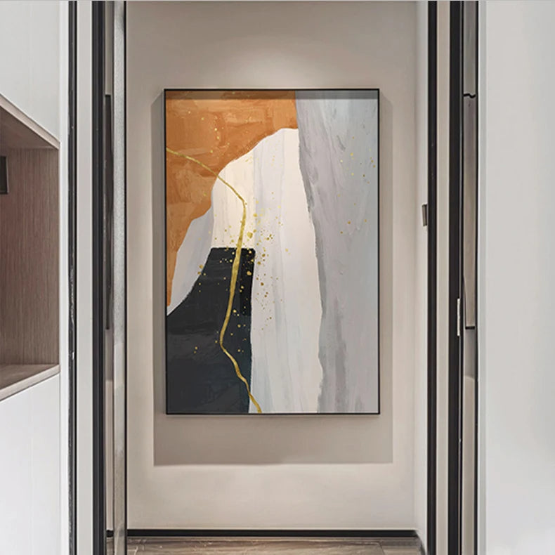 Modern Nordic Geomorphische Abstrakte Wandkunst Fein Kunstleinwand Drucke Neutrale Töne Bilder Für Wohnraum Kunst Für Zeitgenössische Innenräume