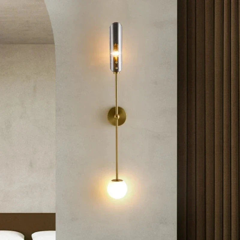 Nordische LED-Wandleuchte mit Glas – Elegante Wandleuchte für Wohnzimmer und Schlafzimmer | Brehn