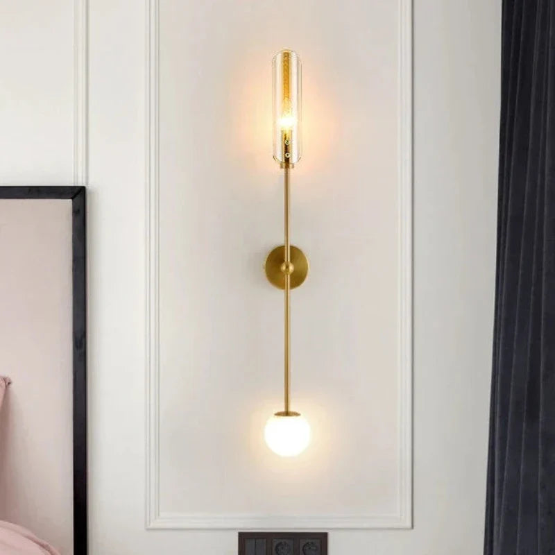 Nordische LED-Wandleuchte mit Glas – Elegante Wandleuchte für Wohnzimmer und Schlafzimmer | Brehn