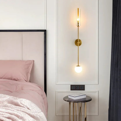 Nordische LED-Wandleuchte mit Glas – Elegante Wandleuchte für Wohnzimmer und Schlafzimmer | Brehn