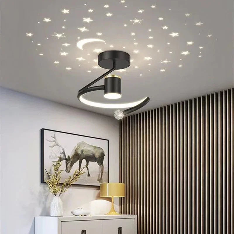 Moderne LED-Deckenleuchten im Stern-Design