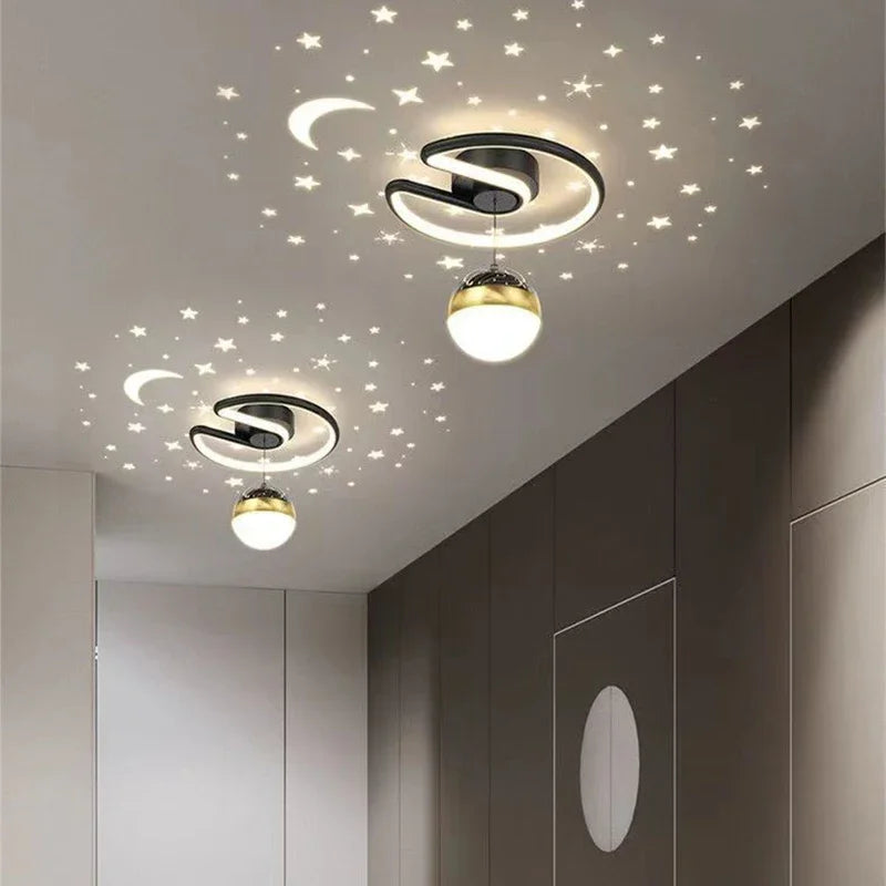 Moderne LED-Deckenleuchten im Stern-Design