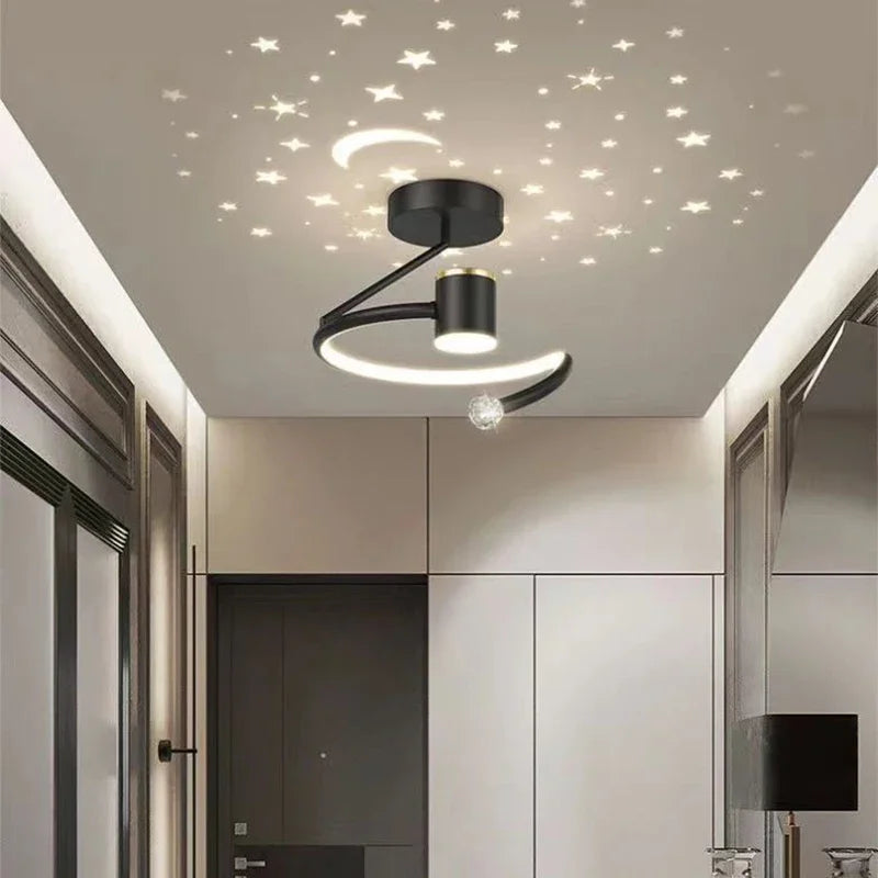 Moderne LED-Deckenleuchten im Stern-Design