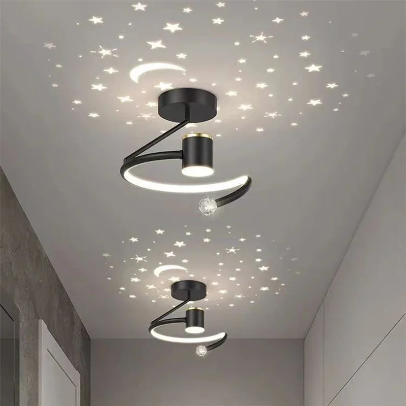 Moderne LED-Deckenleuchten im Stern-Design