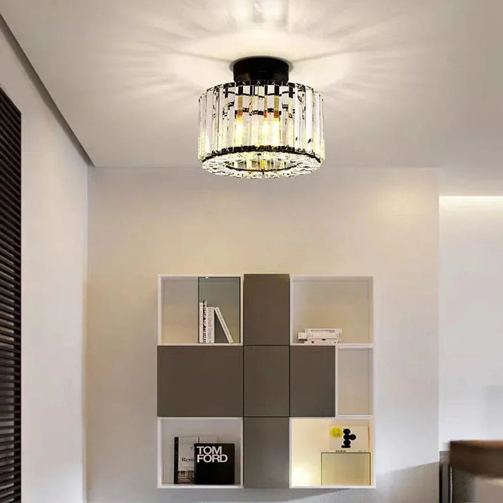 Luxus Kristall Deckenlampe - Moderner Glanz für Wohnzimmer, Schlafzimmer & Flur | Brehn