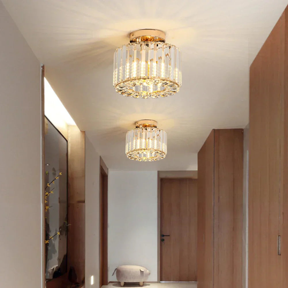 Luxus Kristall Deckenlampe - Moderner Glanz für Wohnzimmer, Schlafzimmer & Flur | Brehn