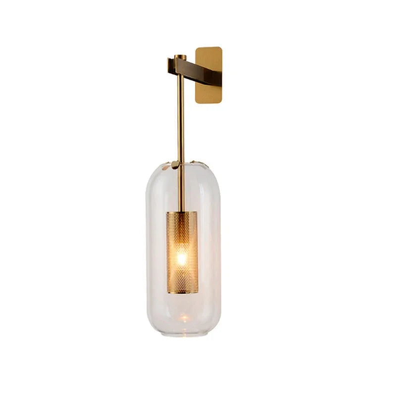 Moderne LED Wandleuchte mit Glasabdeckung für Schlafzimmer und Wohnzimmer | Brehn