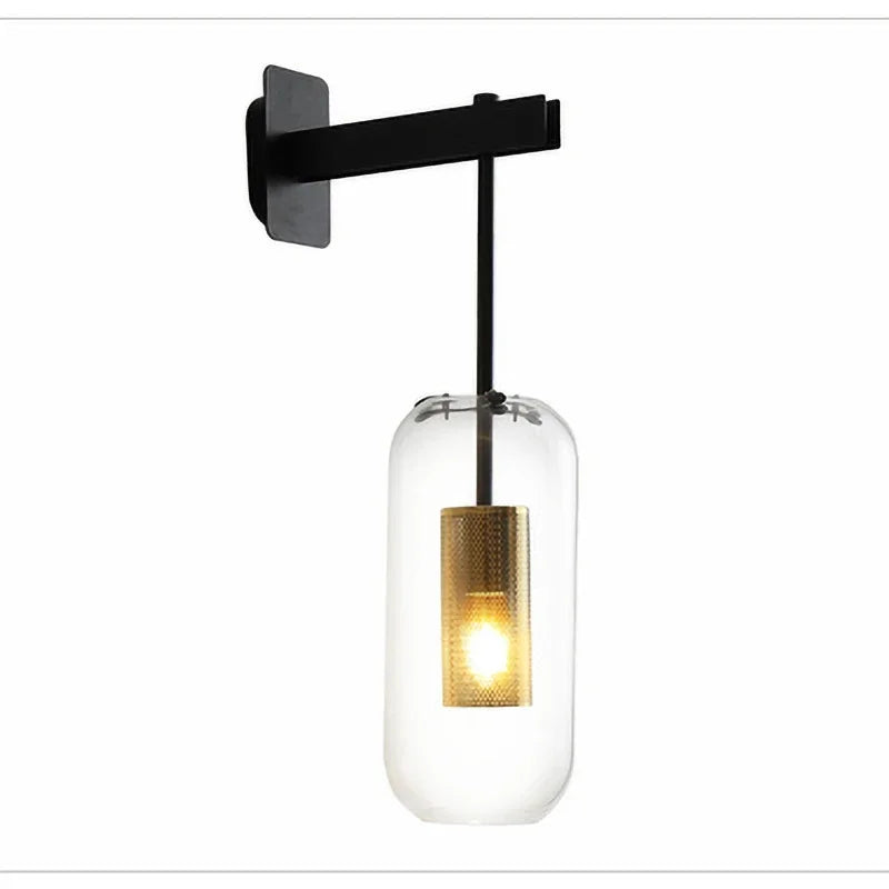 Moderne LED Wandleuchte mit Glasabdeckung für Schlafzimmer und Wohnzimmer | Brehn