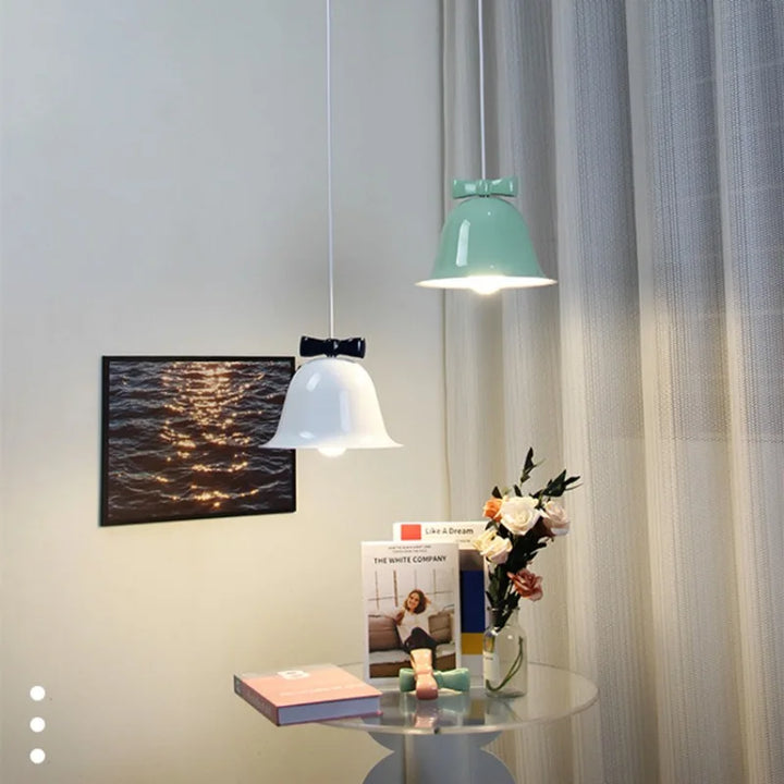 Moderne Glockenform Pendelleuchte mit Schleife, Designer Hängelampe für Esszimmer & Küche | Brehn