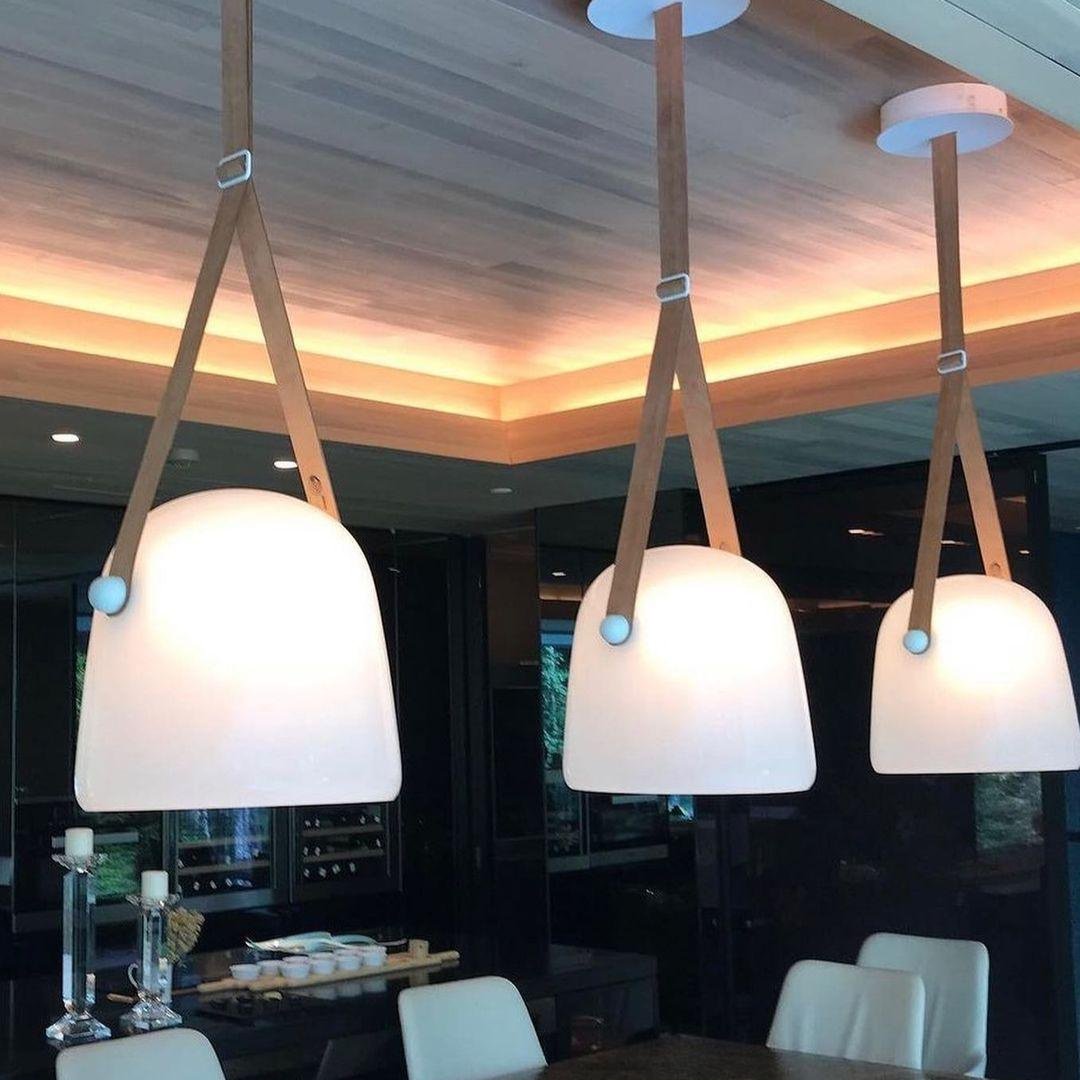 Brehn | LunaMona Deckenlampe - Moderne Pendelleuchte aus Metall und Glas