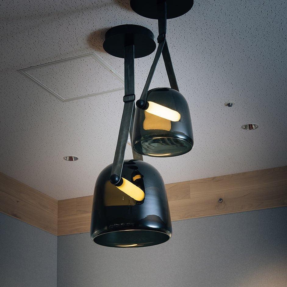 Brehn | LunaMona Deckenlampe - Moderne Pendelleuchte aus Metall und Glas