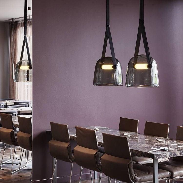 Brehn | LunaMona Deckenlampe - Moderne Pendelleuchte aus Metall und Glas