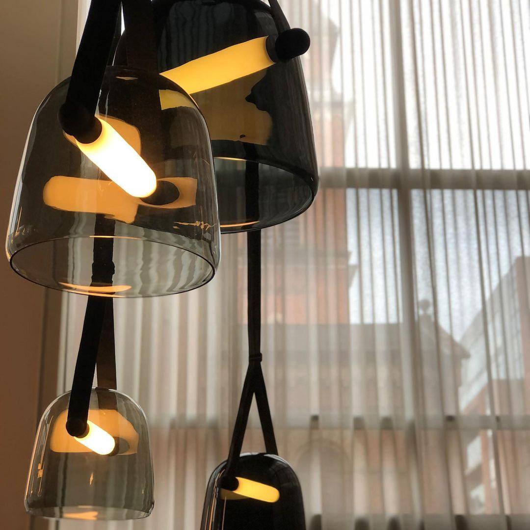 Brehn | LunaMona Deckenlampe - Moderne Pendelleuchte aus Metall und Glas