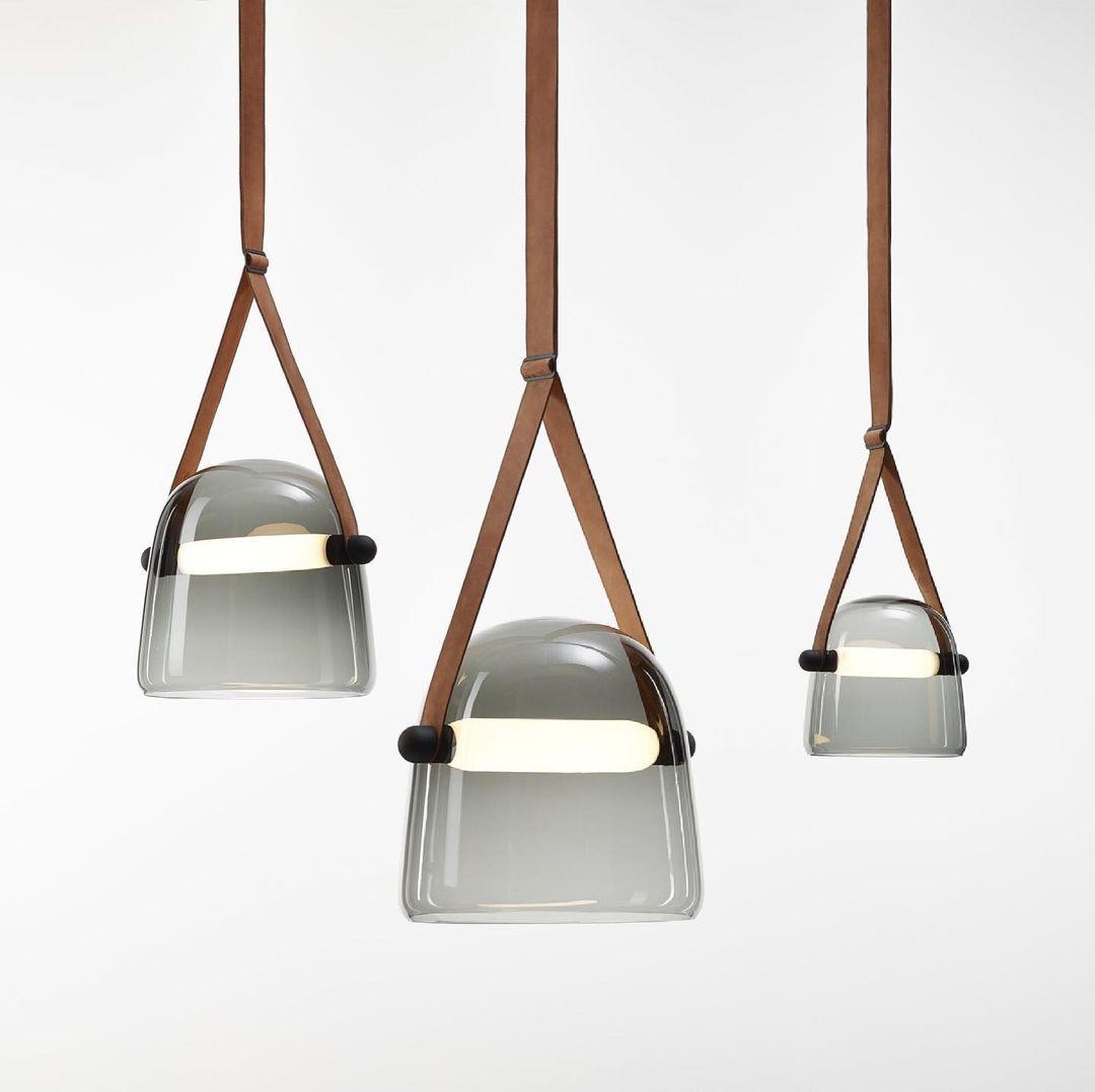 Brehn | LunaMona Deckenlampe - Moderne Pendelleuchte aus Metall und Glas