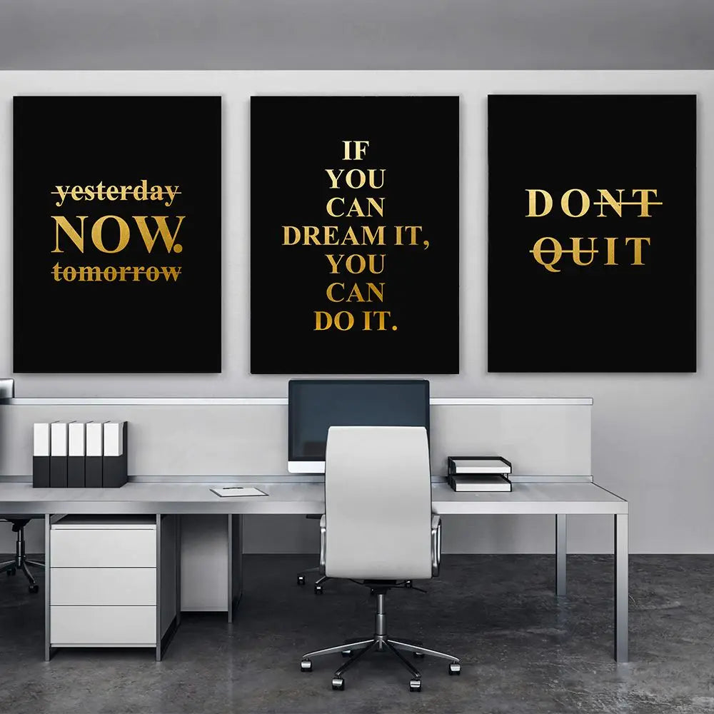 Motivationsworte Wandkunst Fein Kunst Leinwanddrucke Schwarz & Weiß Inspirierende Zitate Poster Für Wohnzimmer Schlafzimmer Arbeitszimmer Kunst Dekor | Brehn