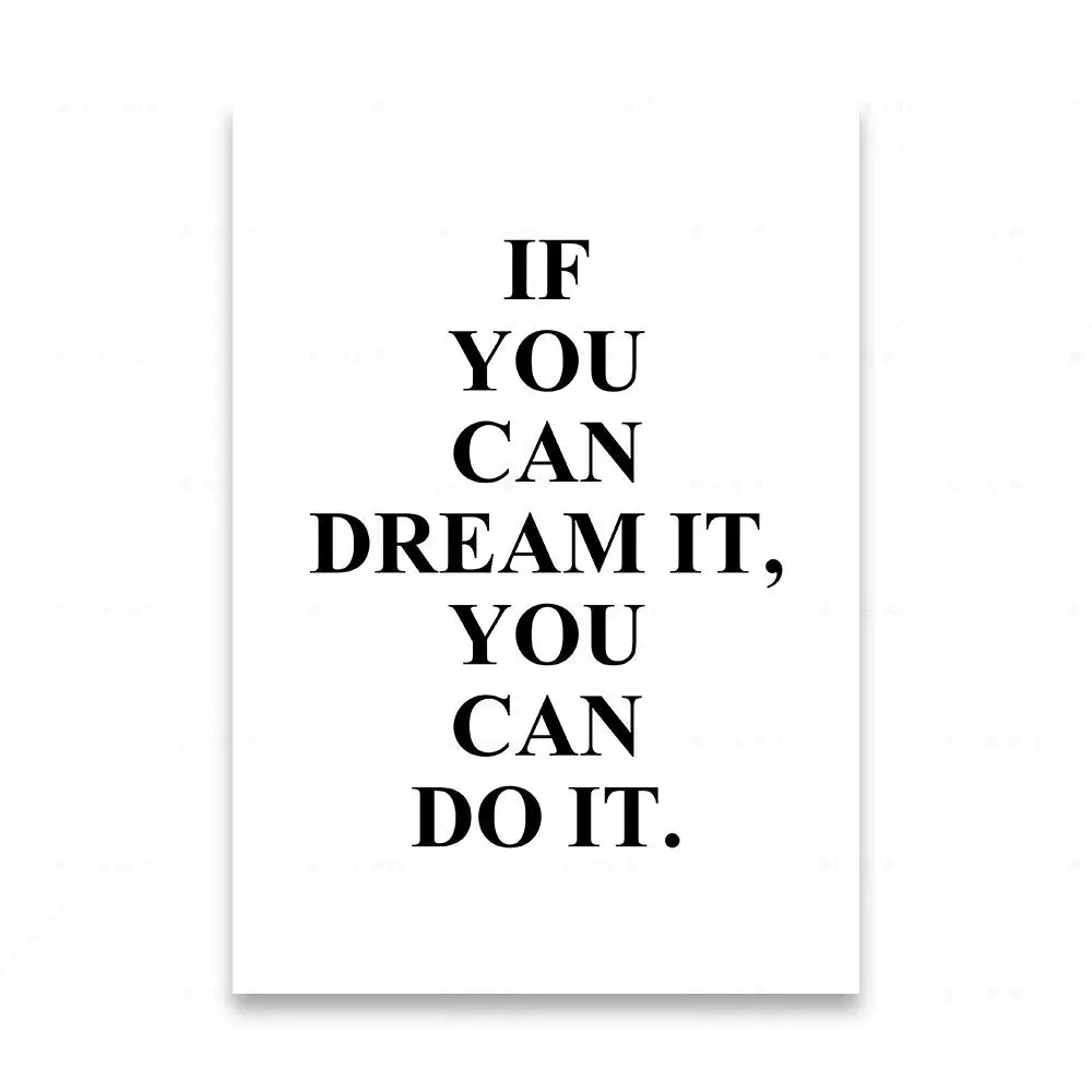 Motivationsworte Wandkunst Fein Kunst Leinwanddrucke Schwarz & Weiß Inspirierende Zitate Poster Für Wohnzimmer Schlafzimmer Arbeitszimmer Kunst Dekor | Brehn