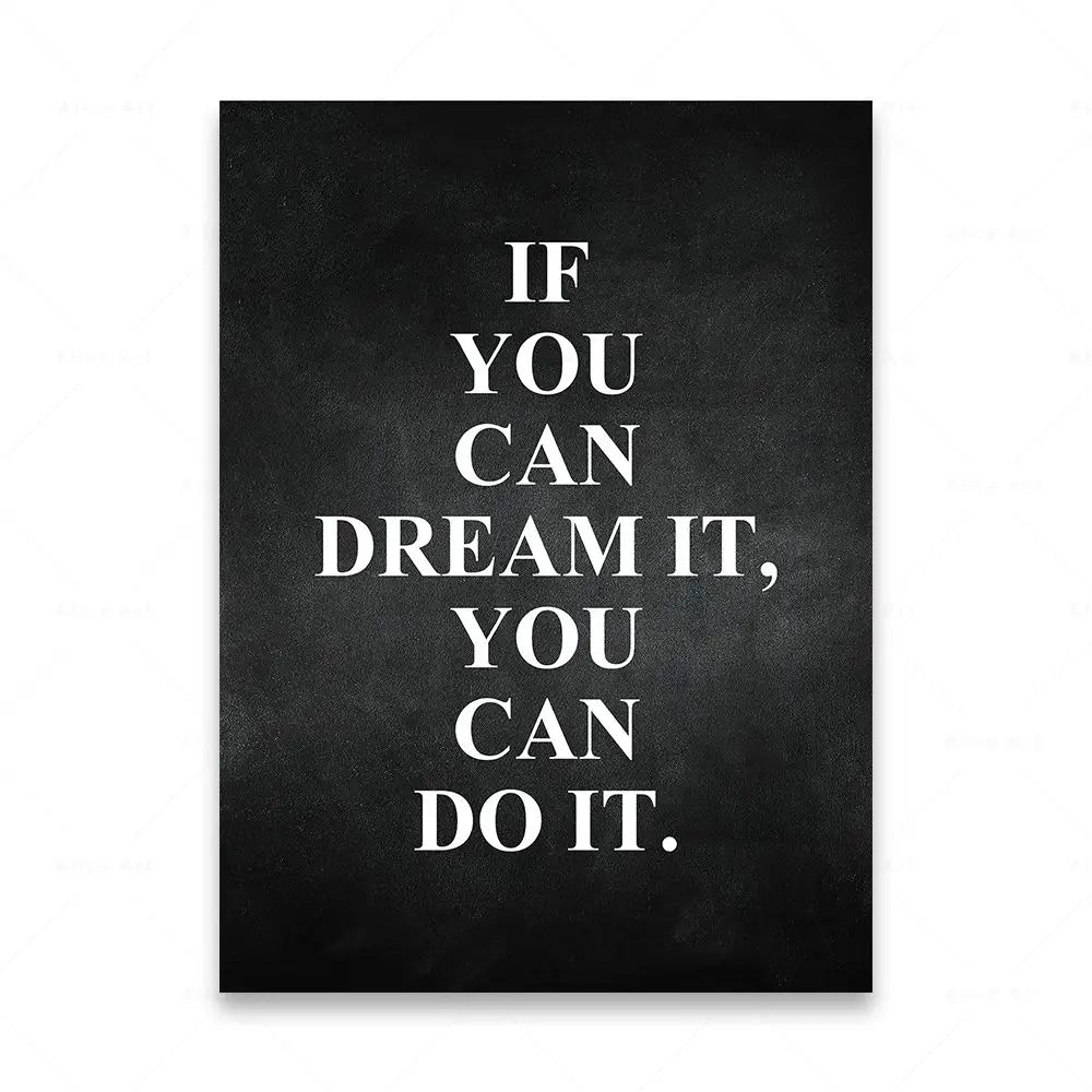 Motivationswörter Wandkunst Fein Kunst Leinwanddrucke Schwarz & Weiß Inspirierende Zitate Poster Für Wohnzimmer Schlafzimmer Arbeitszimmer Kunstdekoration