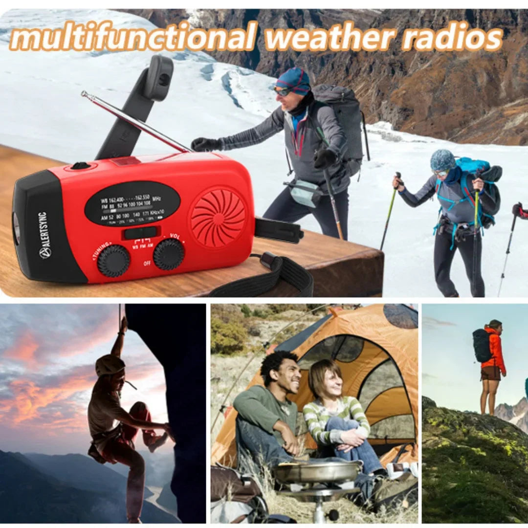 Kaufen Sie Multifunktionales Notfallradio – Ladefunktion mit LED-Taschenlampe und Handgenerator für Mobiltelefone – Bestes Notfallradio | Brehn