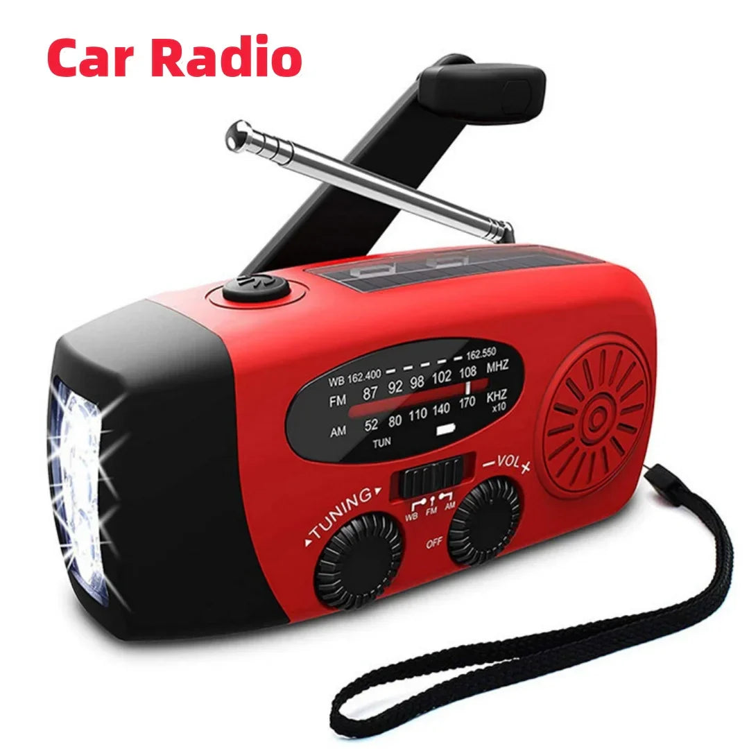 Kaufen Sie Multifunktionales Notfallradio – Ladefunktion mit LED-Taschenlampe und Handgenerator für Mobiltelefone – Bestes Notfallradio | Brehn