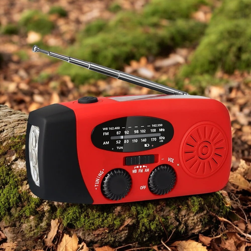 Kaufen Sie Multifunktionales Notfallradio – Ladefunktion mit LED-Taschenlampe und Handgenerator für Mobiltelefone – Bestes Notfallradio | Brehn