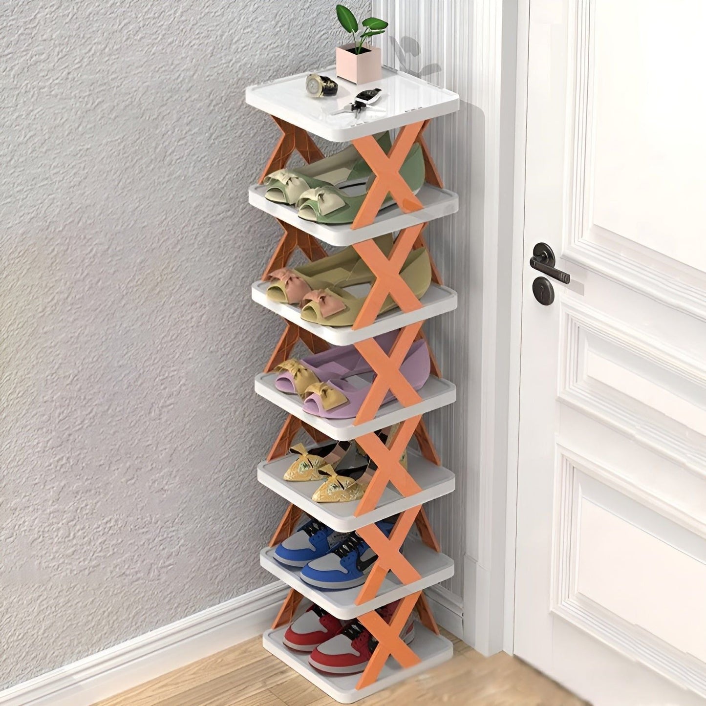 FlexiStack Schuhregal – Klappbarer Multi-Schuh-Organizer für kleine Räume | Brehn