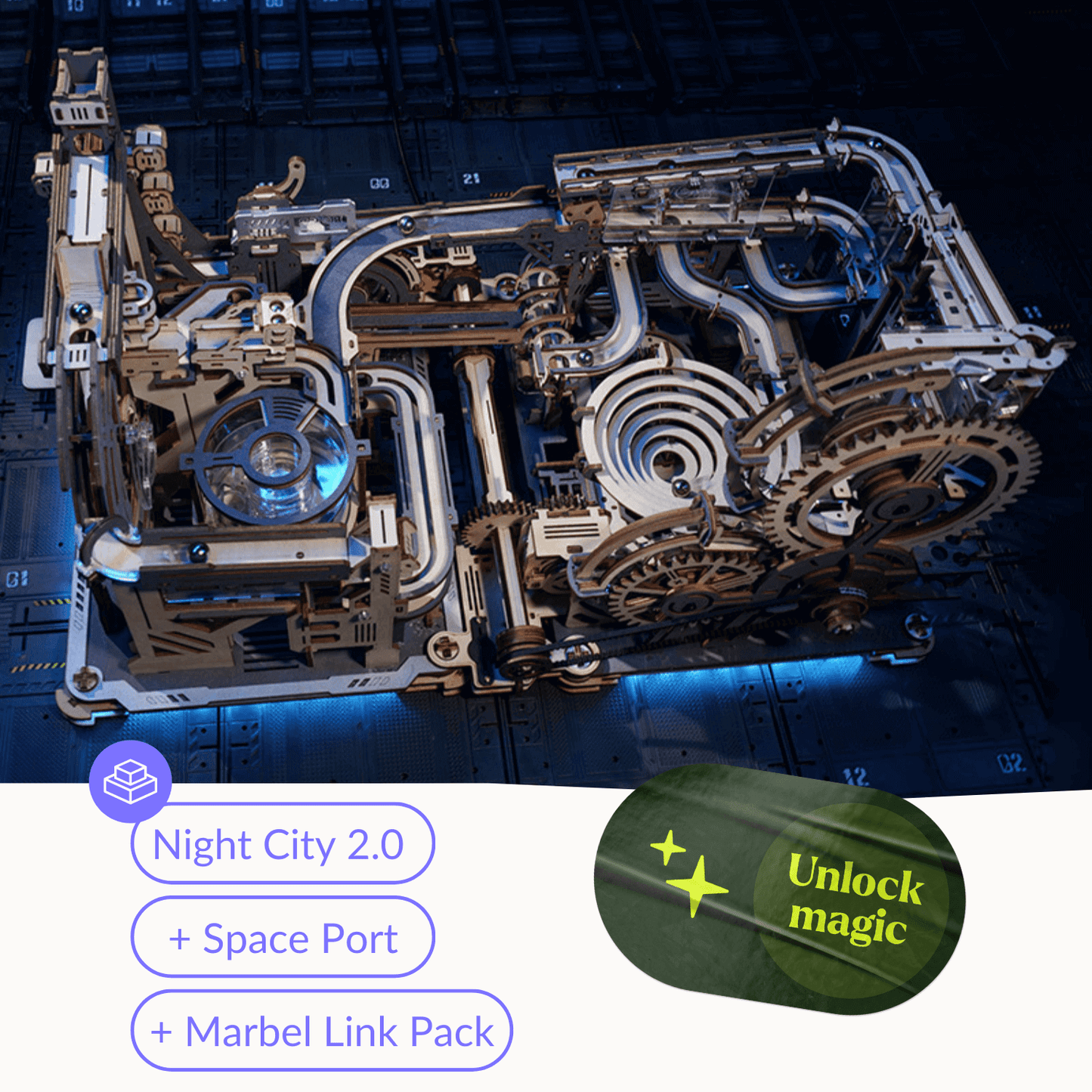 Murmelbahn Night City 2.0 | Spielbahn Innovativ | Brehn