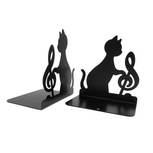 Musikalische Katze Metall Buchstützen | Brehn