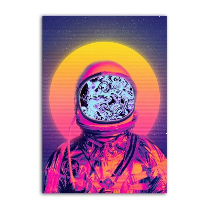 Vaporwave-Astronaut – Leinwandbilder