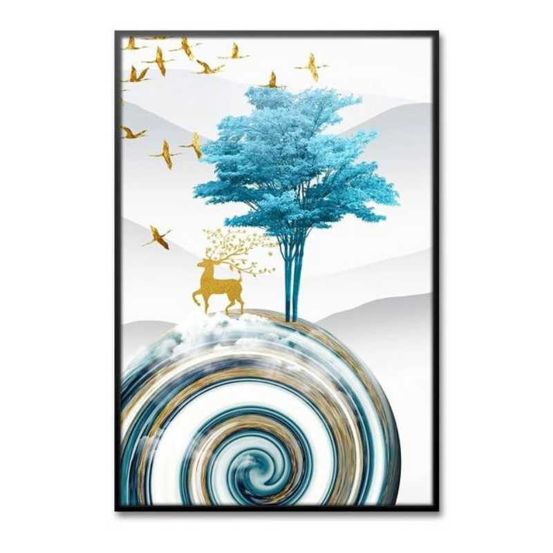 Meeresblaue Bäume - Leinwandbild