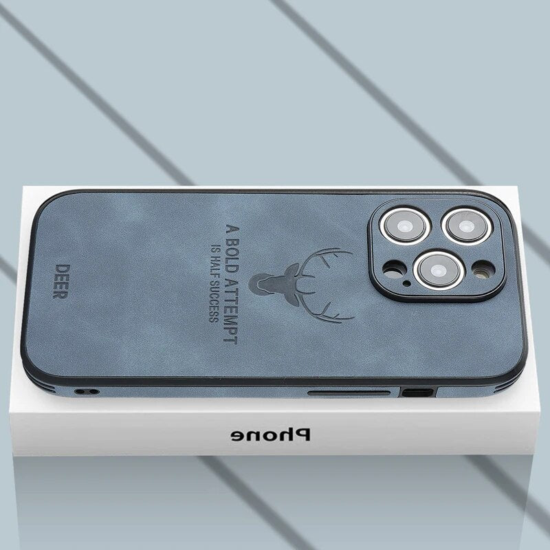 Brehn | Deer - Luxuriöse Leder-iPhone-Hülle mit stilvollem Design und stoßfestem Schutz