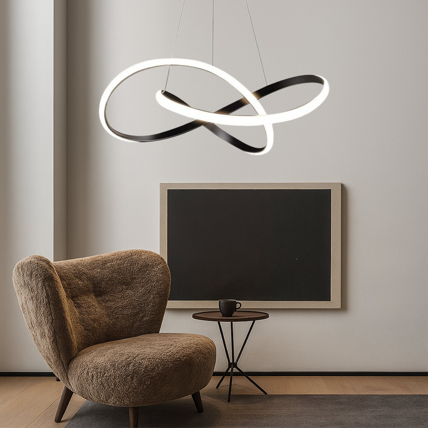 Brehn | Moderne Pendelleuchte Esszimmer Aluminium Schwarz