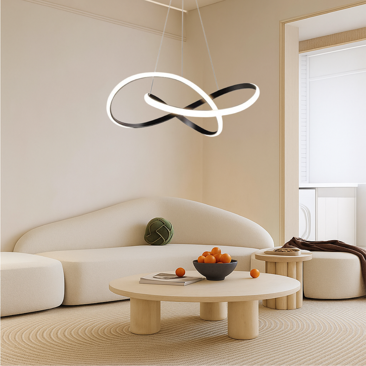 Brehn | Moderne Pendelleuchte Esszimmer Aluminium Schwarz