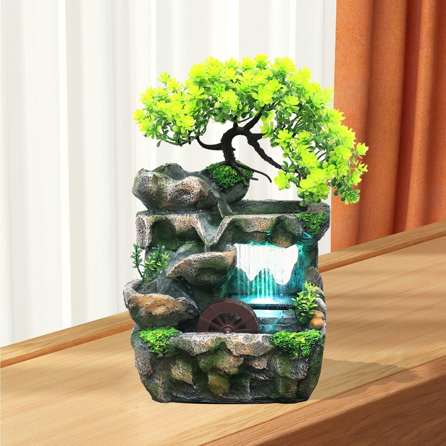 Brehn | Natürlicher Mini Baum Wasserfall Tischbrunnen