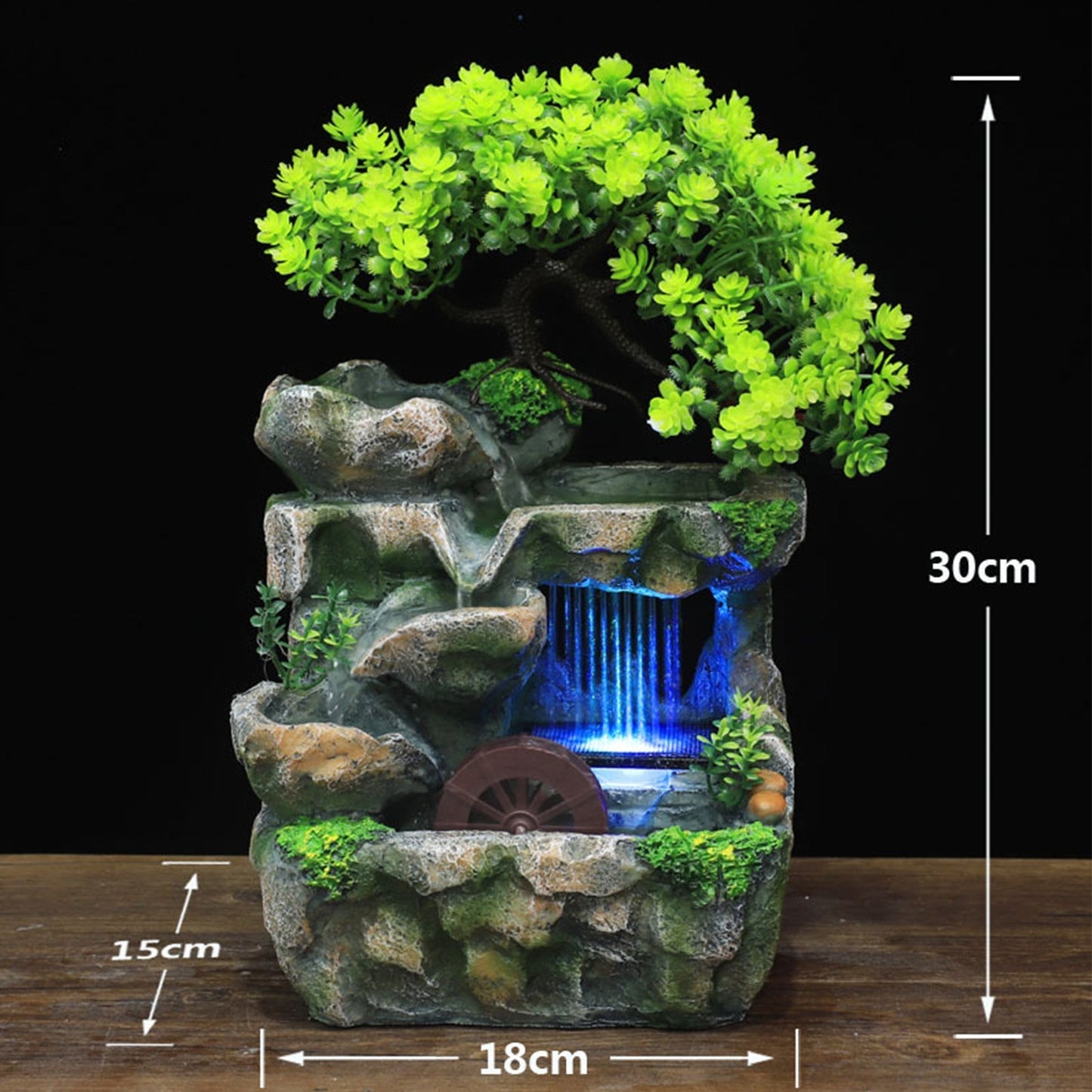 Brehn | Natürlicher Mini Baum Wasserfall Tischbrunnen