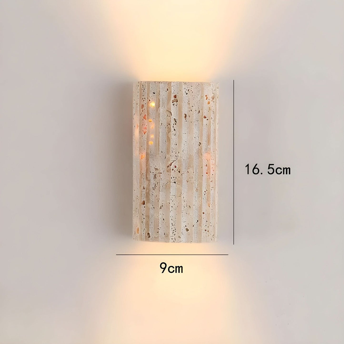 LED-Wandleuchte aus Naturstein