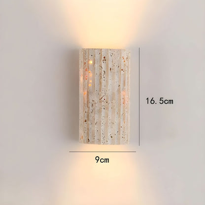 LED-Wandleuchte aus Naturstein