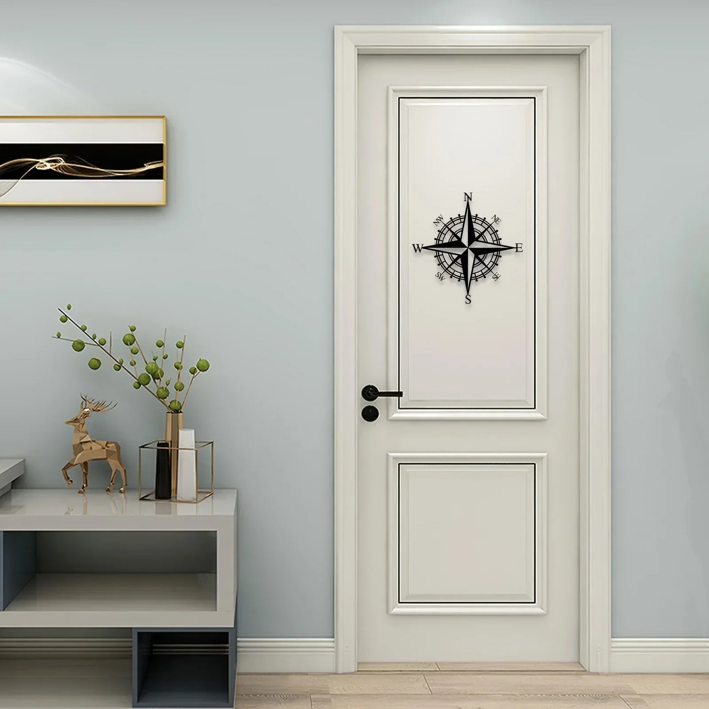 Nautical Compass Rose Eisen Kunst Wandkunst 3D Metall Skulptur Wanddekoration Für Wohnzimmer Esszimmer Kreative Zeitgenössische Nordic Home Office Dekor | Brehn