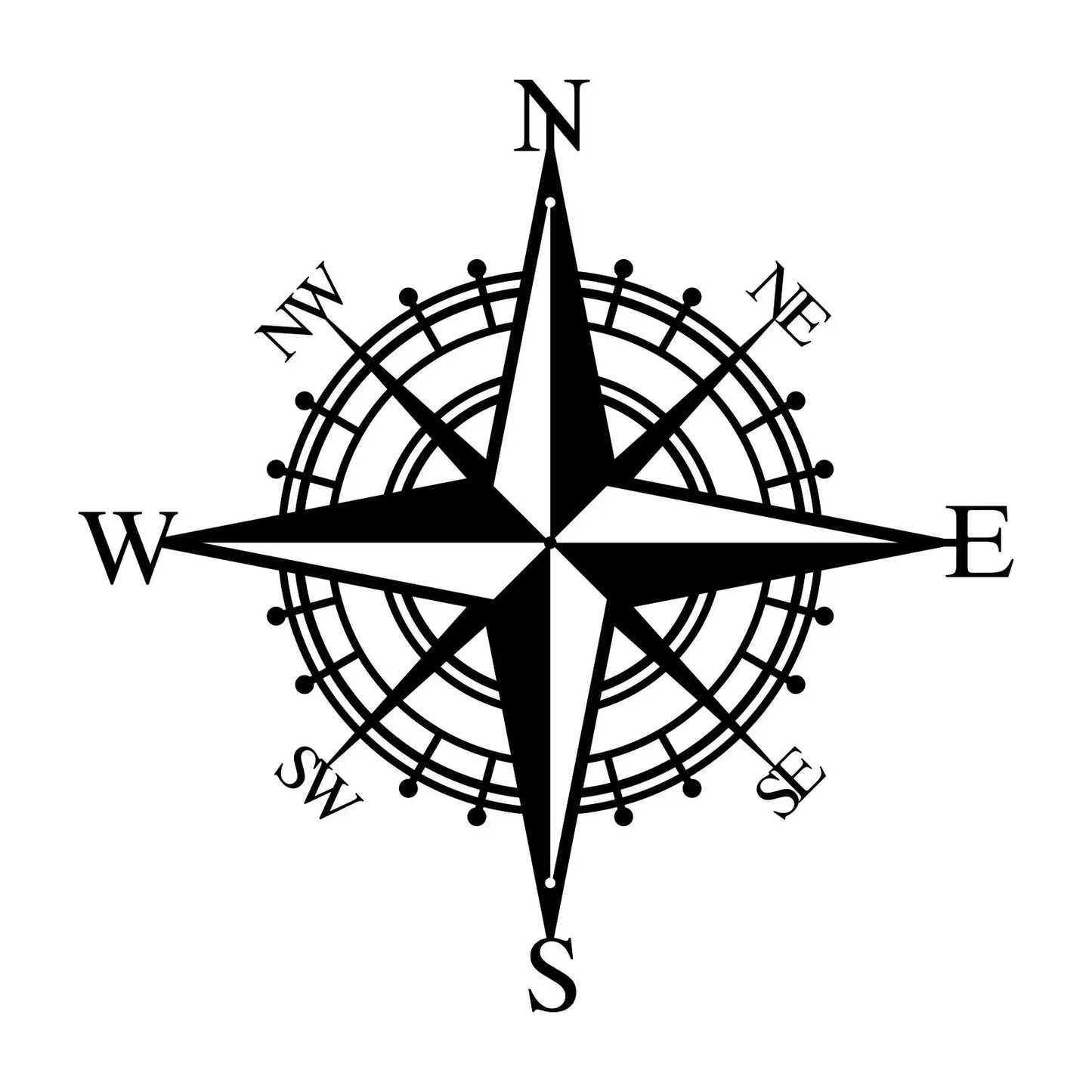 Nautical Compass Rose Eisen Kunst Wandkunst 3D Metall Skulptur Wanddekoration Für Wohnzimmer Esszimmer Kreative Zeitgenössische Nordic Home Office Dekor | Brehn