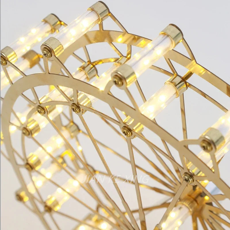 LED Riesenrad Tischlampe, Dekorative Beleuchtung mit Musikfunktion, Retro Schreibtischleuchte für Zuhause | Brehn