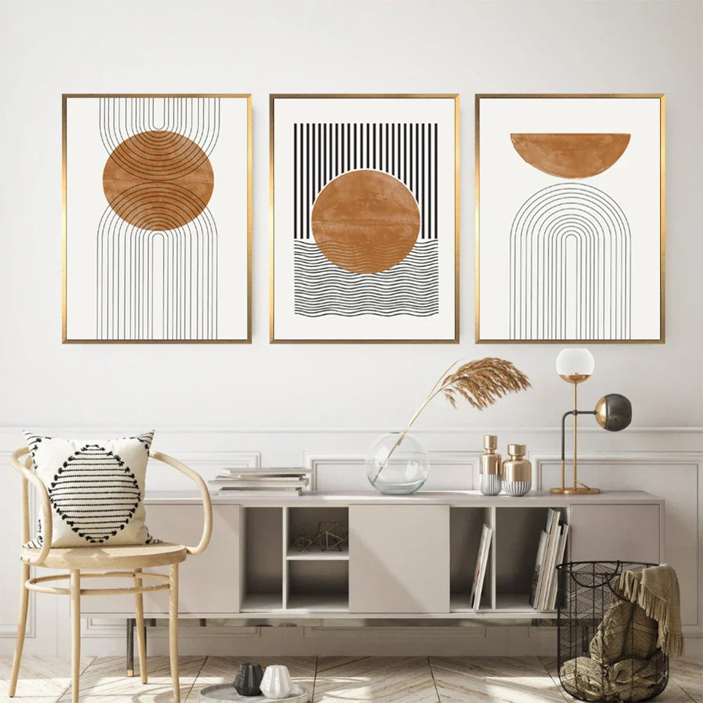 Neutrale Farben Geometrische Wandkunst Feine Kunst Leinwanddrucke Minimalistische Bilder Für Modernes Wohnzimmer Esszimmer Schlafzimmer Kunst Dekor