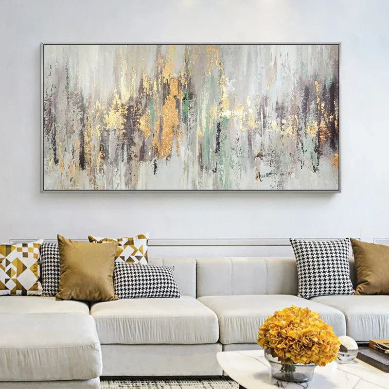 Neutrale Farben Vintage Abstract Grün Beige Grau Wandkunst Fine Art Leinwanddrucke Zeitgenössisches Bild Für Wohnzimmer Schlafzimmer Kunstdekoration | Brehn