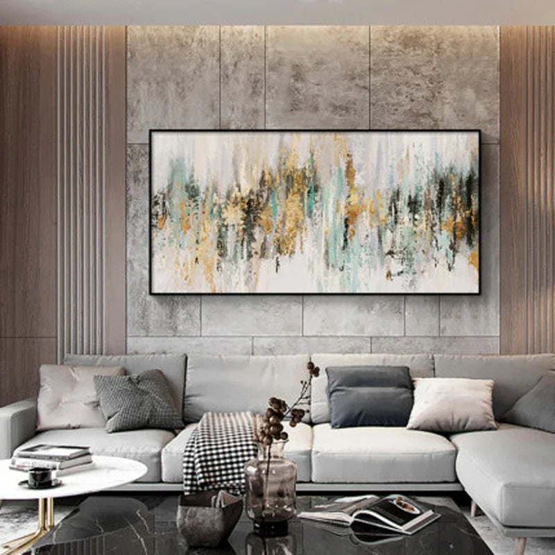Neutrale Farben Vintage Abstract Grün Beige Grau Wandkunst Fine Art Leinwanddrucke Zeitgenössisches Bild Für Wohnzimmer Schlafzimmer Kunstdekoration | Brehn