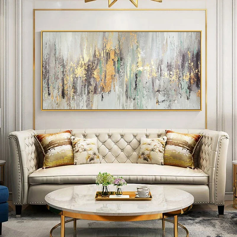 Neutrale Farben Vintage Abstract Grün Beige Grau Wandkunst Fine Art Leinwanddrucke Zeitgenössisches Bild Für Wohnzimmer Schlafzimmer Kunstdekoration | Brehn