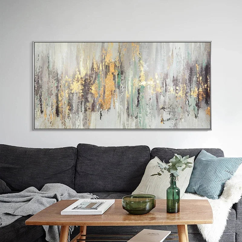 Neutrale Farben Vintage Abstract Grün Beige Grau Wandkunst Fine Art Leinwanddrucke Zeitgenössisches Bild Für Wohnzimmer Schlafzimmer Kunstdekoration | Brehn